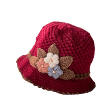 Load image into Gallery viewer, French Thicken Women's Flowers Knitted Woolen Hat