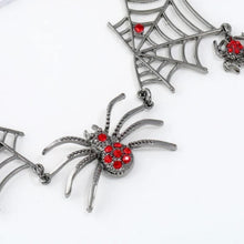 Load image into Gallery viewer, Halloween Jewelry Creative Necklace Spider Web Pendant & Chain