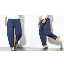Load image into Gallery viewer, Men's Summer Casual Cotton Baggy Harem Pants