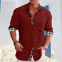 Load image into Gallery viewer, Gentleman Paneled Casual Buttons Pocket Blouse