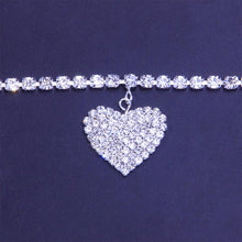 Load image into Gallery viewer, Fashion Heart Rhinestone Anklets