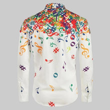 Load image into Gallery viewer, Colorful Music Notes Men's Shirt