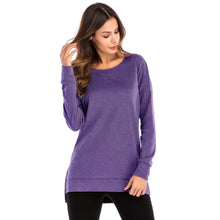 Load image into Gallery viewer, Women's Side Split Loose Casual Pullover Tunic Tops