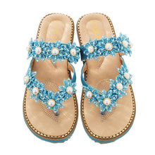 Load image into Gallery viewer, Women's Bohemian Sparkle Bling Flip Flops