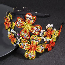 Load image into Gallery viewer, Crystal Flower Headband