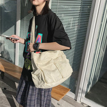 Load image into Gallery viewer, Canvas Solid Color Messenger Bag