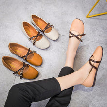 Load image into Gallery viewer, Women's Crisscross Buckle Ballet Flat