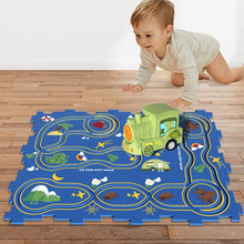 Load image into Gallery viewer, Children's Educational Puzzle Railway Car Playset