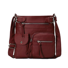 Load image into Gallery viewer, Multi-Pocket Soft PU Crossbody Bag