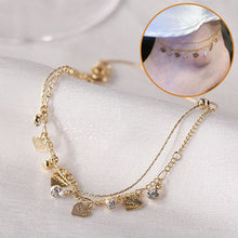 Load image into Gallery viewer, Crystal Encrusted Anklet with Diamond Fringes