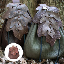 Load image into Gallery viewer, Medieval Renaissance Leather Drawstring Coin Pouch Bag