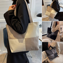 Load image into Gallery viewer, Patchwork Check Shoulder Bag