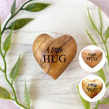 Load image into Gallery viewer, Little Pocket Hug Wooden Heart Token