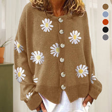 Load image into Gallery viewer, Knit Sweater Button Long Sleeve Loose Cardigan
