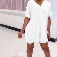 Load image into Gallery viewer, V-Neck Dress & Shorts Set