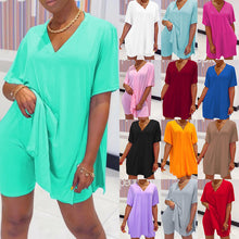 Load image into Gallery viewer, V-Neck Dress & Shorts Set