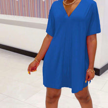 Load image into Gallery viewer, V-Neck Dress & Shorts Set