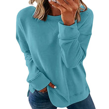 Load image into Gallery viewer, Solid Color Long Sleeve Crew Neck Sweatshirt