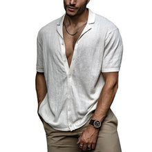 Load image into Gallery viewer, Men's Retro Casual Solid Color Shirt
