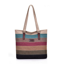 Load image into Gallery viewer, Contrast Stripe Tote Bag