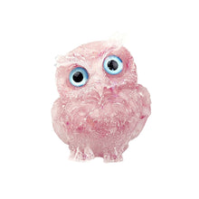Load image into Gallery viewer, Natural Crystal Gravel Epoxy Owl Ornament
