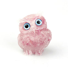 Load image into Gallery viewer, Natural Crystal Gravel Epoxy Owl Ornament