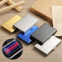 Load image into Gallery viewer, Ultra-thin Anti-theft Brush Anti-demagnetization Metal Card Case
