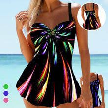 Load image into Gallery viewer, Psychedelic Print Padded Swimdress