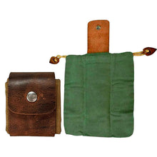 Load image into Gallery viewer, Leather and canvas bushcraft bag