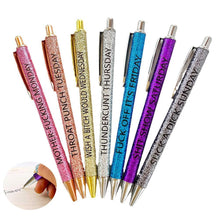 Load image into Gallery viewer, Swear Word Daily Pen Set(7cs* Funny black ink Pens )