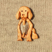 Load image into Gallery viewer, Brooch Pin with Wooden Animal Pattern
