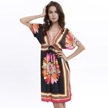 Load image into Gallery viewer, Summer V-Neck Printed Dress
