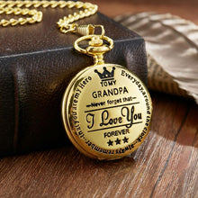 Load image into Gallery viewer, To My Son Quartz Pocket Chain Watch
