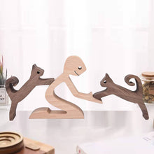Load image into Gallery viewer, Gift For Pet Lovers - Wood Sculpture Table Ornaments - The Love Between You And Your Fur-Friend
