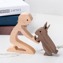 Load image into Gallery viewer, Gift For Pet Lovers - Wood Sculpture Table Ornaments - The Love Between You And Your Fur-Friend
