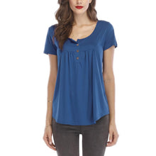 Load image into Gallery viewer, Casual Short Sleeve Button Top for Women
