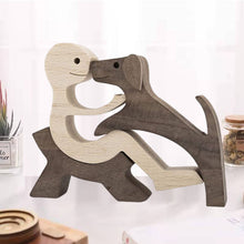 Load image into Gallery viewer, Gift For Pet Lovers - Wood Sculpture Table Ornaments - The Love Between You And Your Fur-Friend
