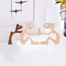 Load image into Gallery viewer, Gift For Pet Lovers - Wood Sculpture Table Ornaments - The Love Between You And Your Fur-Friend
