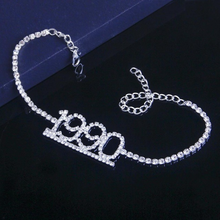 Load image into Gallery viewer, 1985-2020 Birth Year Number Anklet
