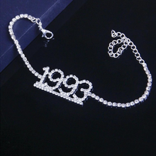 Load image into Gallery viewer, 1985-2020 Birth Year Number Anklet
