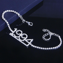 Load image into Gallery viewer, 1985-2020 Birth Year Number Anklet
