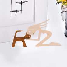 Load image into Gallery viewer, Gift For Pet Lovers - Wood Sculpture Table Ornaments - The Love Between You And Your Fur-Friend
