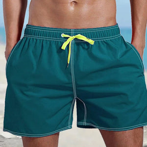 Men's Solid Color Waterproof Beach Shorts