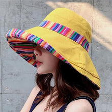 Load image into Gallery viewer, Wide Brim Cotton Summer Hat
