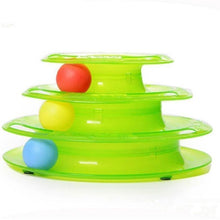 Load image into Gallery viewer, Three Layer Colorful Cat Track Tower Toy
