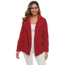 Load image into Gallery viewer, Warm Plush Coat Lapel Jacket
