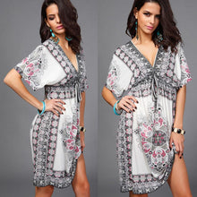Load image into Gallery viewer, Summer V-Neck Printed Dress
