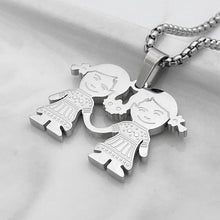 Load image into Gallery viewer, Boy And Girl Stainless Steel Pendant
