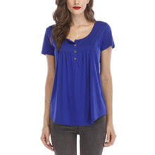 Load image into Gallery viewer, Casual Short Sleeve Button Top for Women
