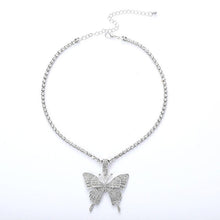Load image into Gallery viewer, Crystal Pave Butterfly Pendant Necklace
